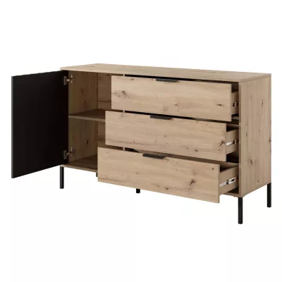 Kombinovaná komoda REFORM - dub artisan / antracitová