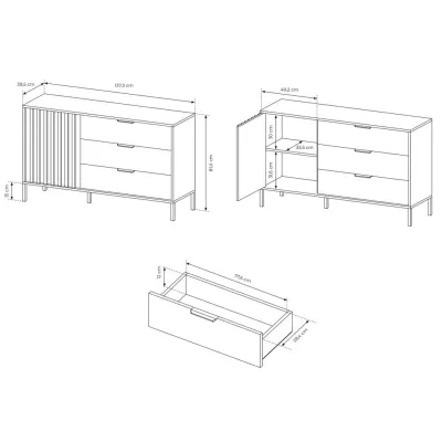 Kombinovaná komoda REFORM - dub artisan / antracitová