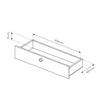 Velká zrcadlová šatní skříň 213 cm TROY - dub barista