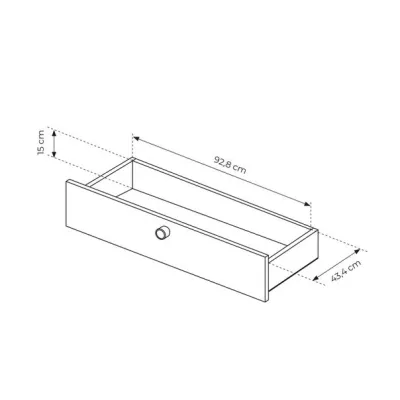 Velká zrcadlová šatní skříň 213 cm TROY - dub barista