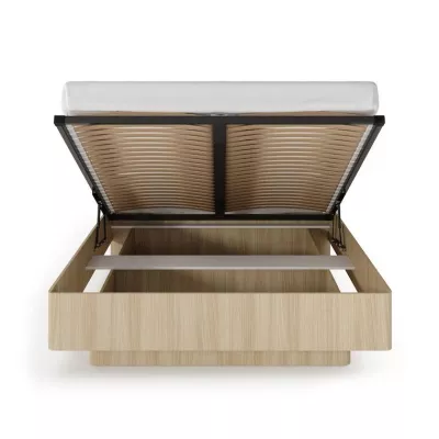 Manželská postel s úložným prostorem 160x200 TROY - dub barista