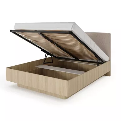 Manželská postel s úložným prostorem 160x200 TROY - dub barista