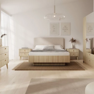 Stolek k posteli TROY - dub barista