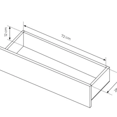 Prosklená komoda 180 cm DEMOPOLIS - dub evoke / černá + LED osvětlení ZDARMA