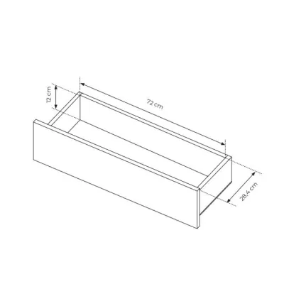 Prosklená komoda 180 cm DEMOPOLIS - dub evoke / černá + LED osvětlení ZDARMA