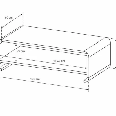 Konferenční stolek LUVERNE - dub sonoma