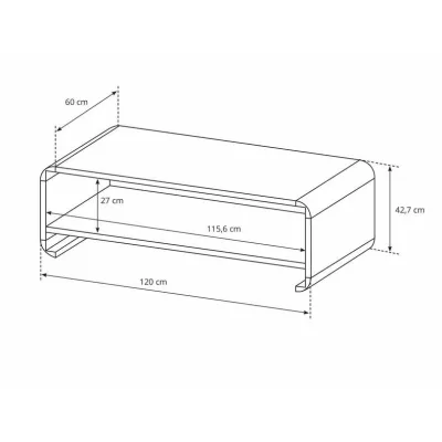 Konferenční stolek LUVERNE - dub sonoma