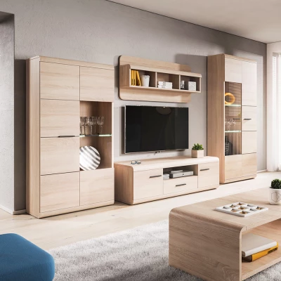 Závěsná police LUVERNE - dub sonoma