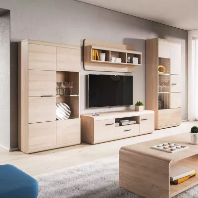 Závěsná police LUVERNE - dub sonoma