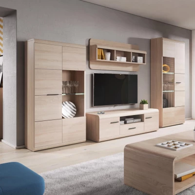 Obývací stěna LUVERNE - dub sonoma