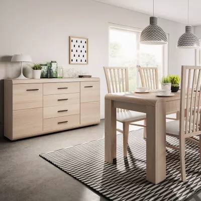 Kombinovaná komoda LUVERNE - dub sonoma