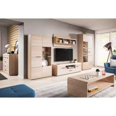 Kombinovaná komoda LUVERNE - dub sonoma