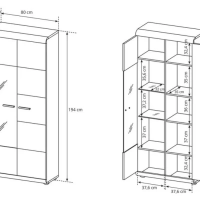Obývací stěna LUVERNE - dub sonoma