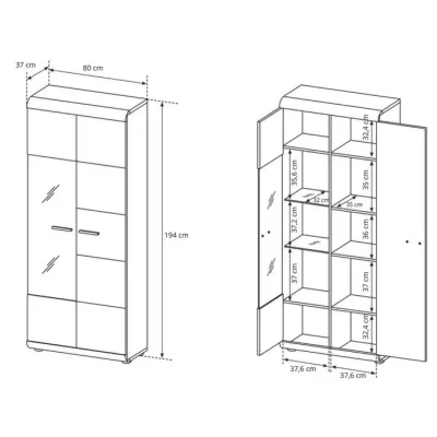 Obývací stěna LUVERNE - dub sonoma