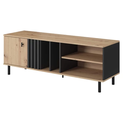 Stolek pod televizi 138 cm CHATOM - dub artisan / antracitový