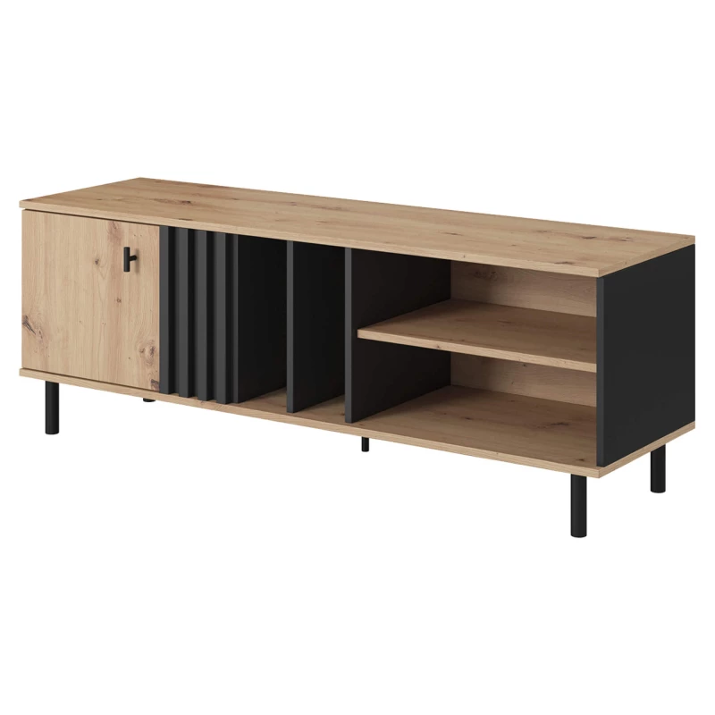 Stolek pod televizi 138 cm CHATOM - dub artisan / antracitový