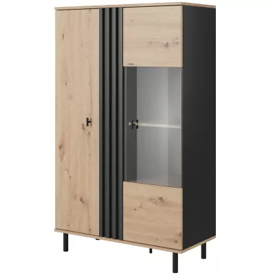 Vitrína do obýváku CHATOM - dub artisan / antracitová