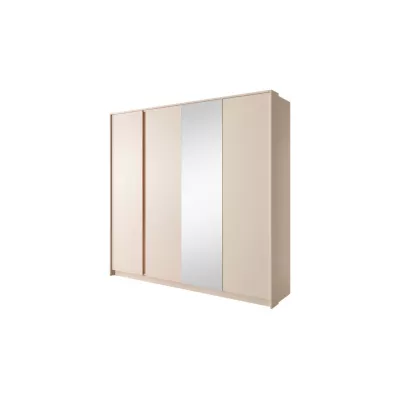 Velká zrcadlová šatní skříň 220 cm SLOCOMB - béžová