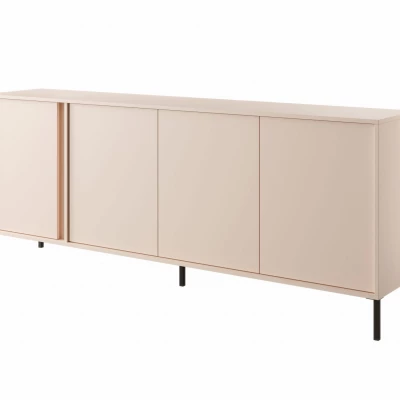 Široká komoda s dvířky 203 cm SLOCOMB - béžová