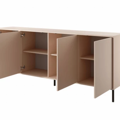Široká komoda s dvířky 203 cm SLOCOMB - béžová