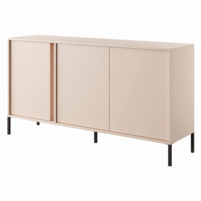 Široká komoda s dvířky 153 cm SLOCOMB - béžová