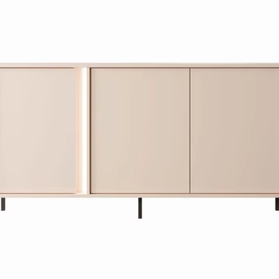 Široká komoda s dvířky 153 cm SLOCOMB - béžová