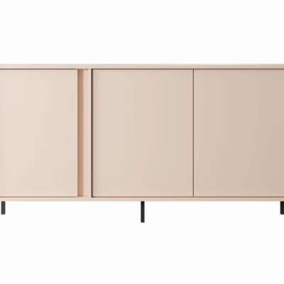 Široká komoda s dvířky 153 cm SLOCOMB - béžová