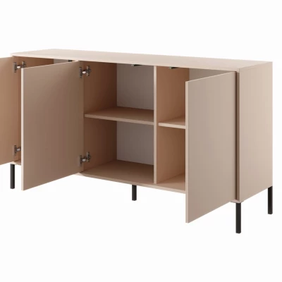 Široká komoda s dvířky 153 cm SLOCOMB - béžová