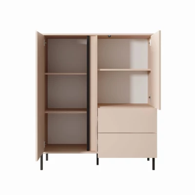 Kombinovaná vysoká komoda SLOCOMB - béžová