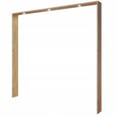 Velká šatní skříň 230 cm HELFIN - dub kraft zlatý / bílá