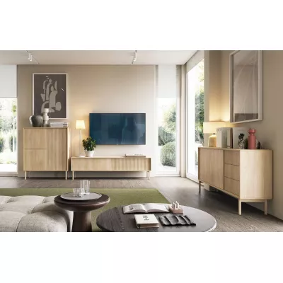 Televizní široký stolek TUSCUBIA - dub cremona