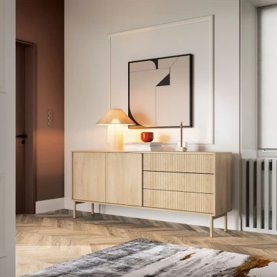 Kombinovaná široká komoda TUSCUBIA - dub cremona