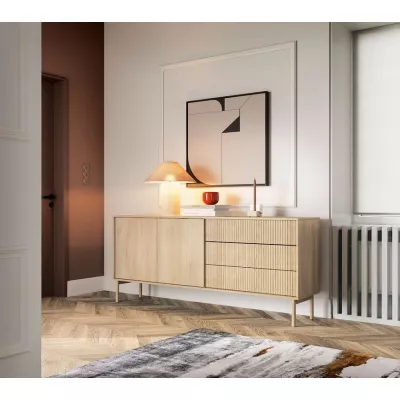 Kombinovaná široká komoda TUSCUBIA - dub cremona