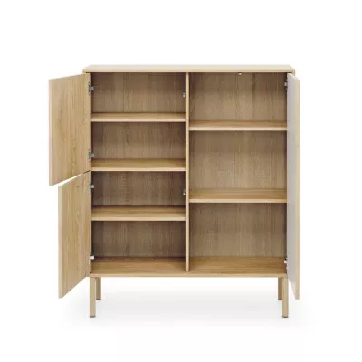 Vysoká komoda s dvířky TUSCUBIA - dub cremona