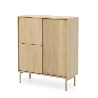 Vysoká komoda s dvířky TUSCUBIA - dub cremona