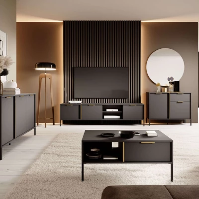 TV stolek 153 cm HARTSELE - antracitový