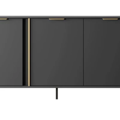 Komoda s dvířky HARTSELE - antracitová