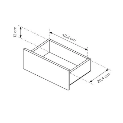 Široká kombinovaná komoda FOLEY - dub cremona / černá
