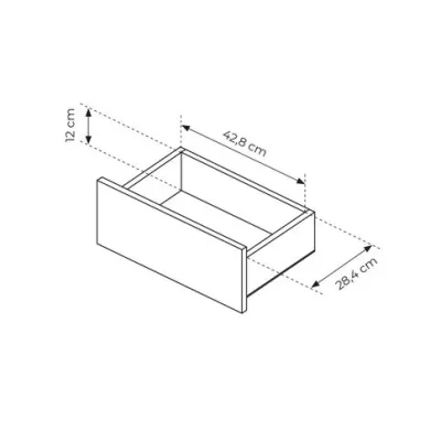 Široká kombinovaná komoda FOLEY - dub cremona / černá