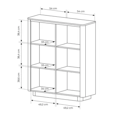 Vysoká komoda s dvířky FOLEY - dub cremona / černá