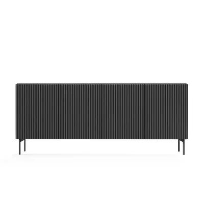 Široká komoda s dvířky BOAZ - černá