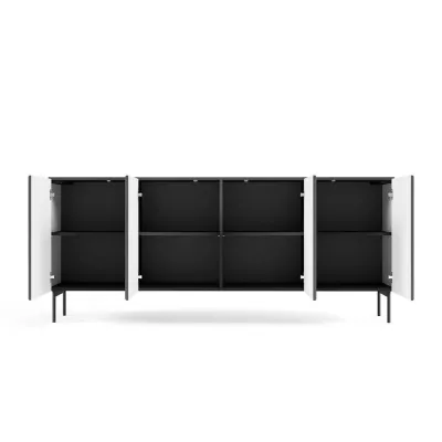 Široká komoda s dvířky BOAZ - černá