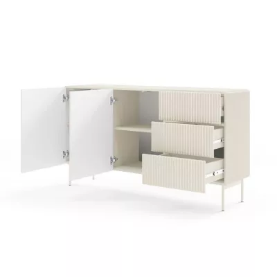 Komoda s dvířky a šuplíky BOAZ - kašmír