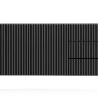 Komoda s dvířky a šuplíky BOAZ - černá