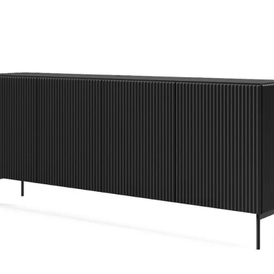 Široká komoda s dvířky BOAZ - černá