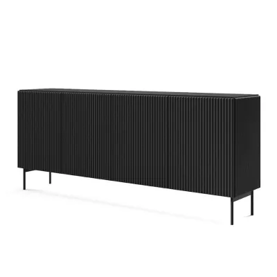 Široká komoda s dvířky BOAZ - černá