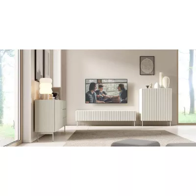 Komoda s dvířky a šuplíky BOAZ - kašmír