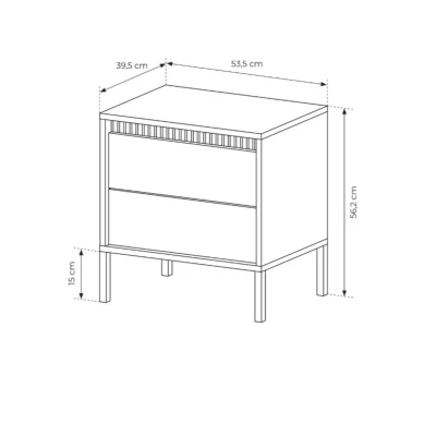 Noční stolek MOULTON - černý