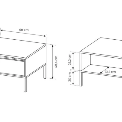 Konferenční stolek MOULTON - černý