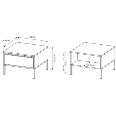 Konferenční stolek MOULTON - černý